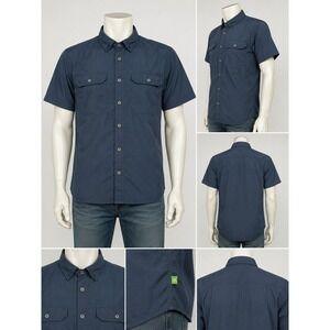 Alpine Design Tech Series Shirt Mens L Navy Vented Fishing Hiking Outdoor